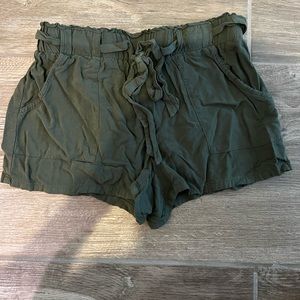 Green Flowy Shorts